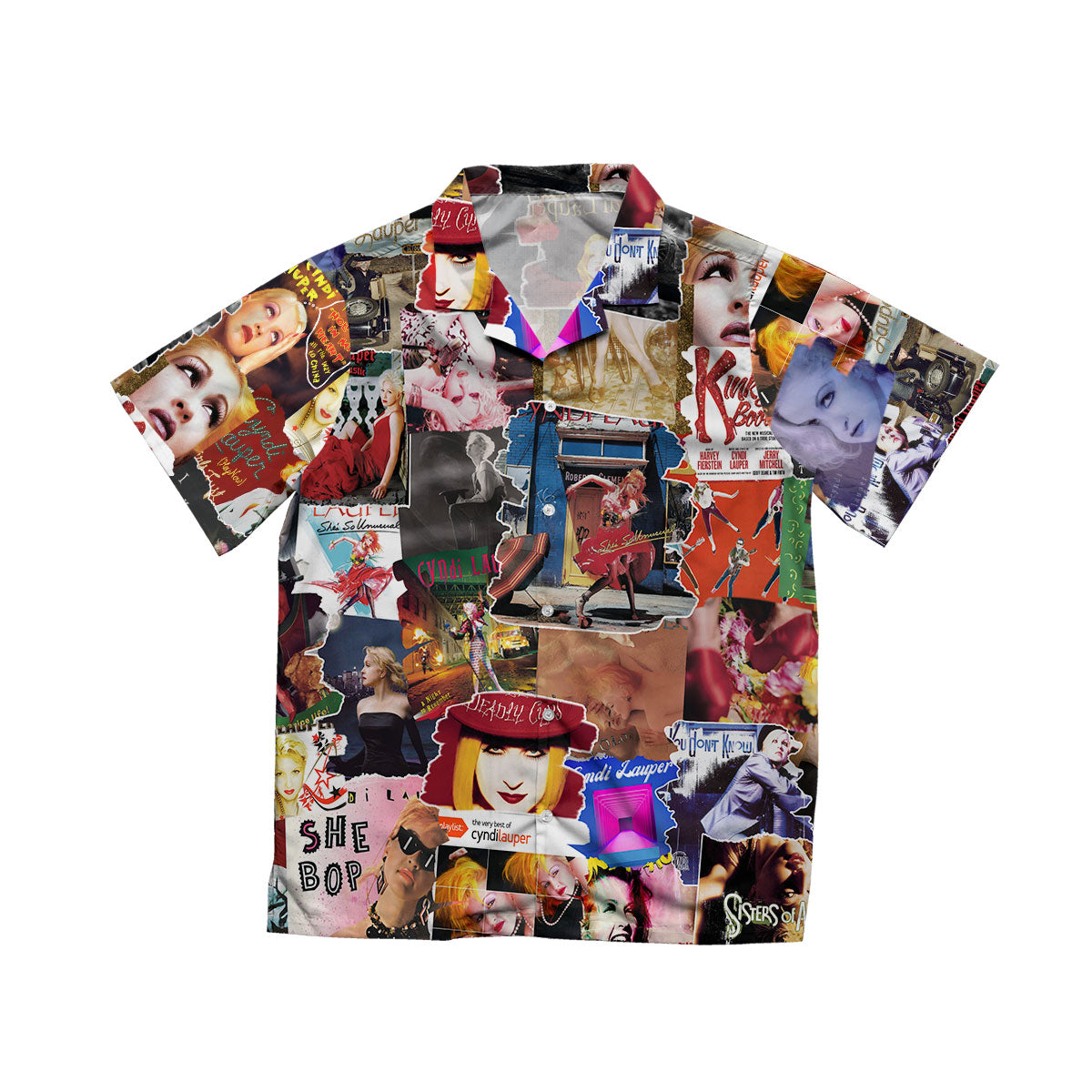 Cyndi Lauper Albums Covers Collage Unisex Hawaiian Shirt