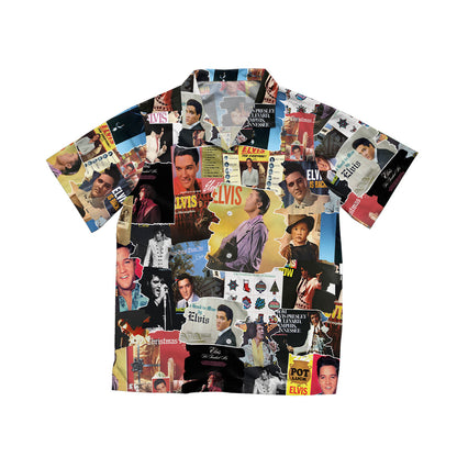 Elvis Presley Albums Covers Collage Unisex Hawaiian Shirt