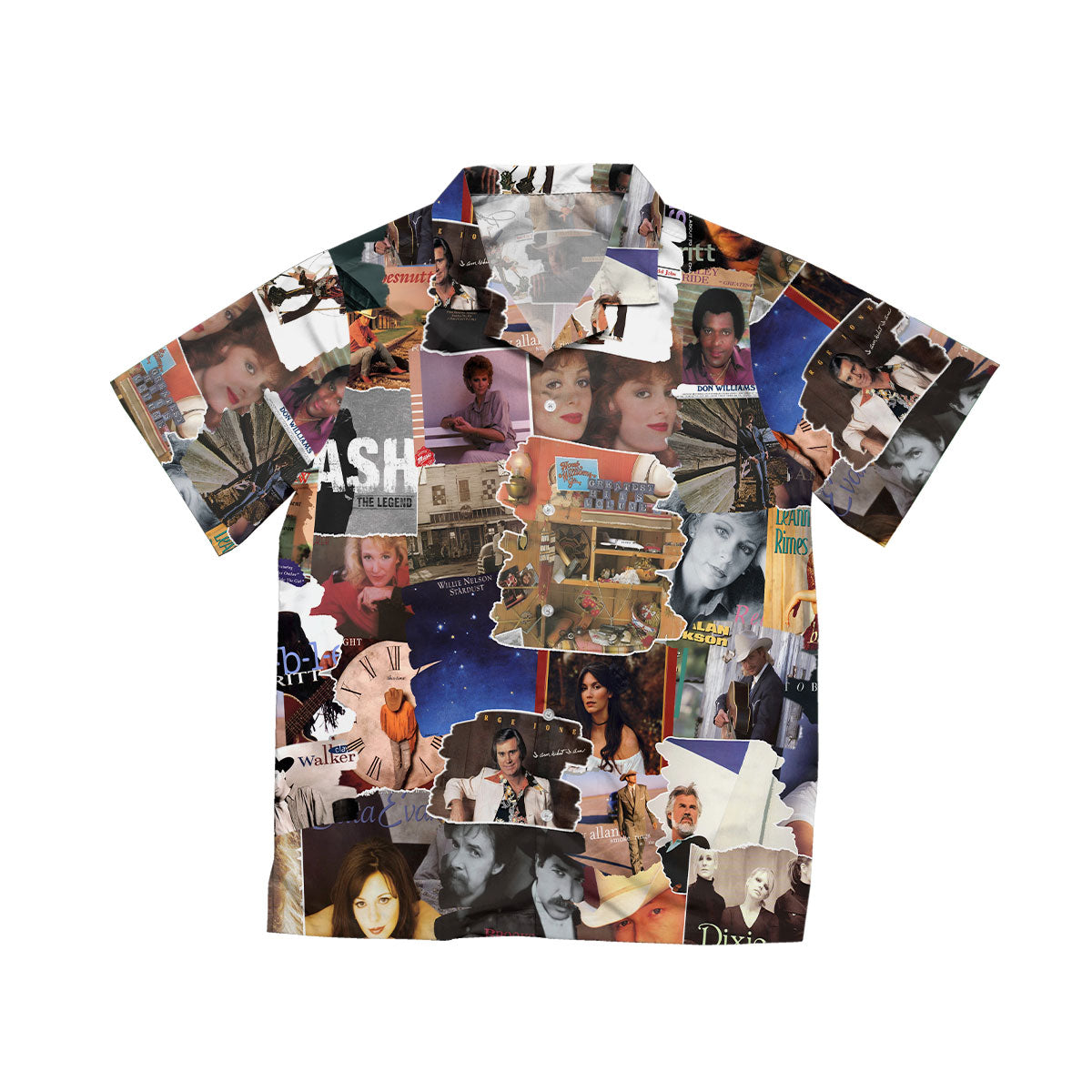 80s & 90s Country Albums Covers Collage Unisex Hawaiian Shirt