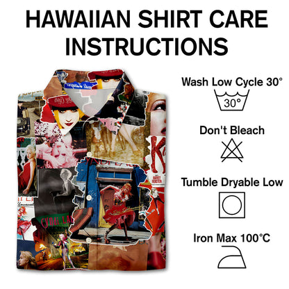 Cyndi Lauper Albums Covers Collage Unisex Hawaiian Shirt