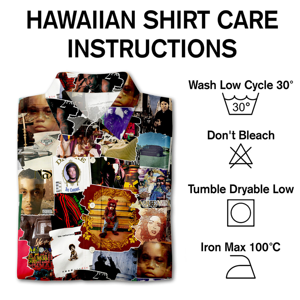 Hip-hop Albums Covers Collage Unisex Hawaiian Shirt