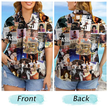 80s & 90s Country Albums Covers Collage Unisex Hawaiian Shirt