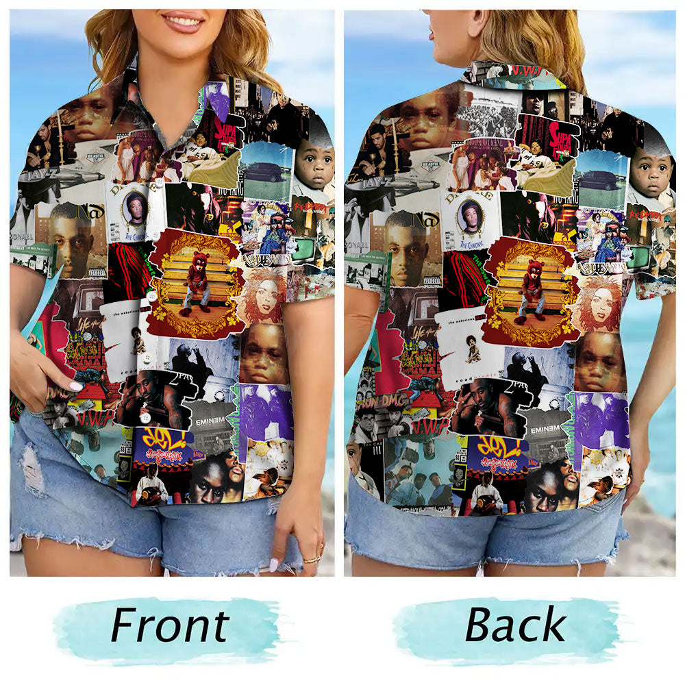 Hip-hop Albums Covers Collage Unisex Hawaiian Shirt
