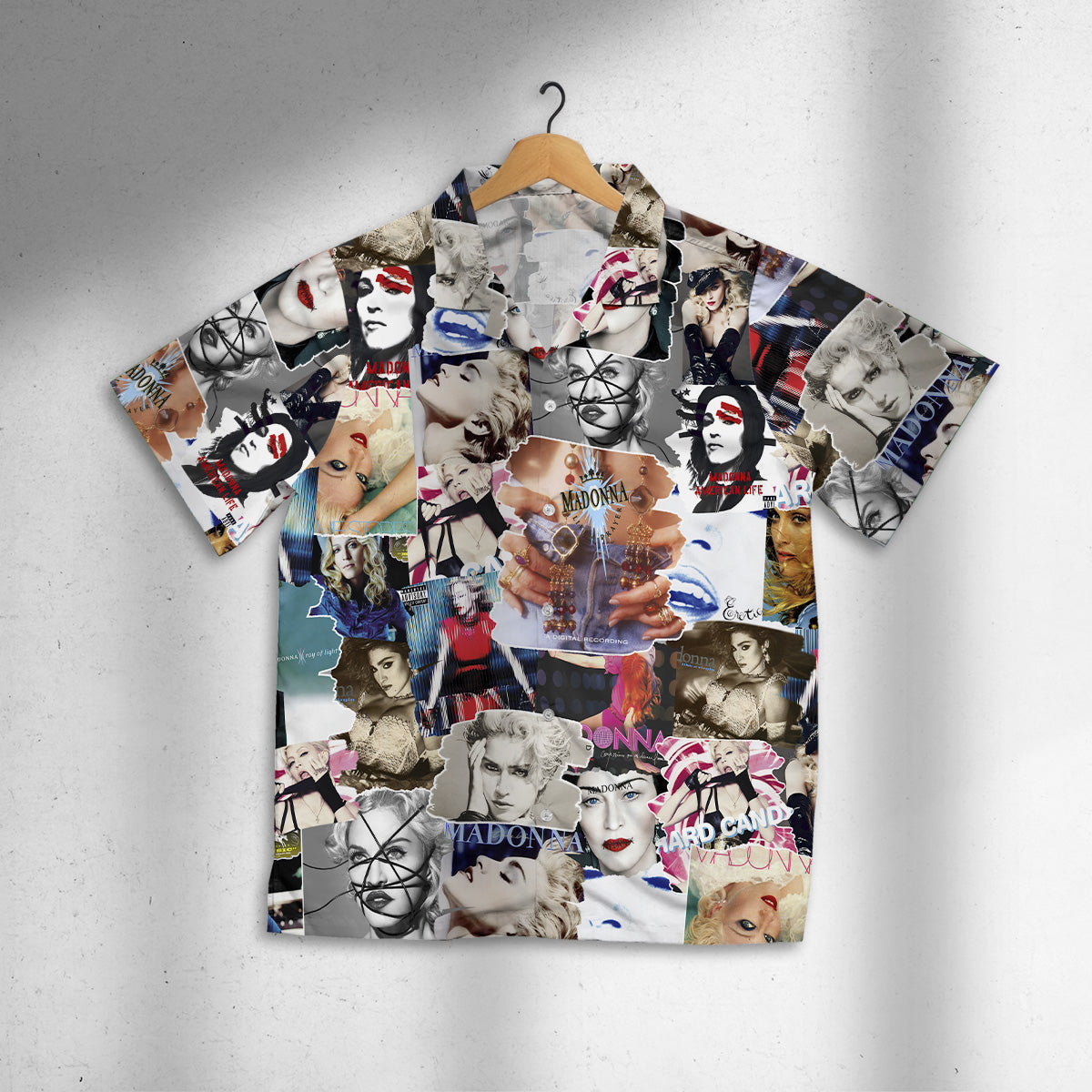 Madonna Albums Covers Collage Unisex Hawaiian Shirt