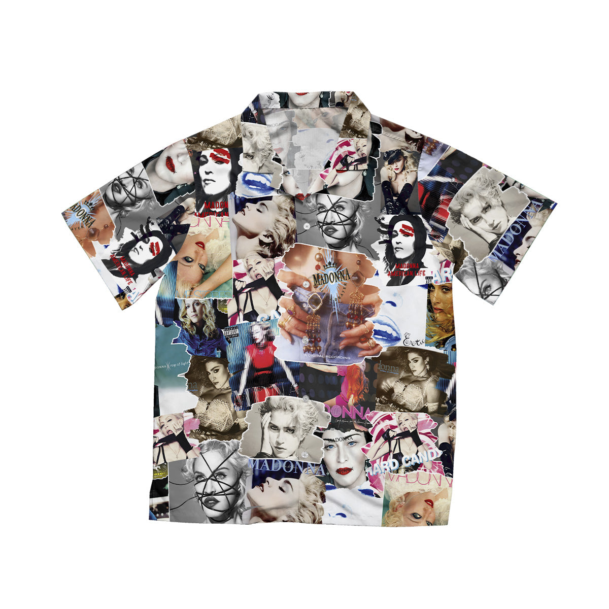 Madonna Albums Covers Collage Unisex Hawaiian Shirt