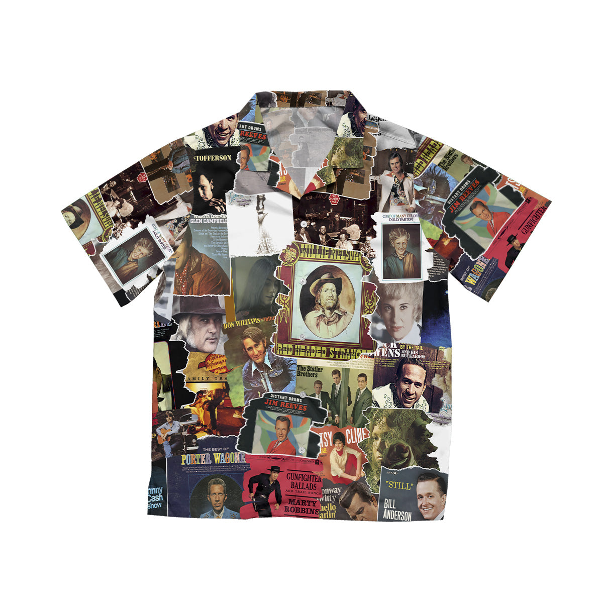 70's Country Albums Covers Collage Unisex Hawaiian Shirt
