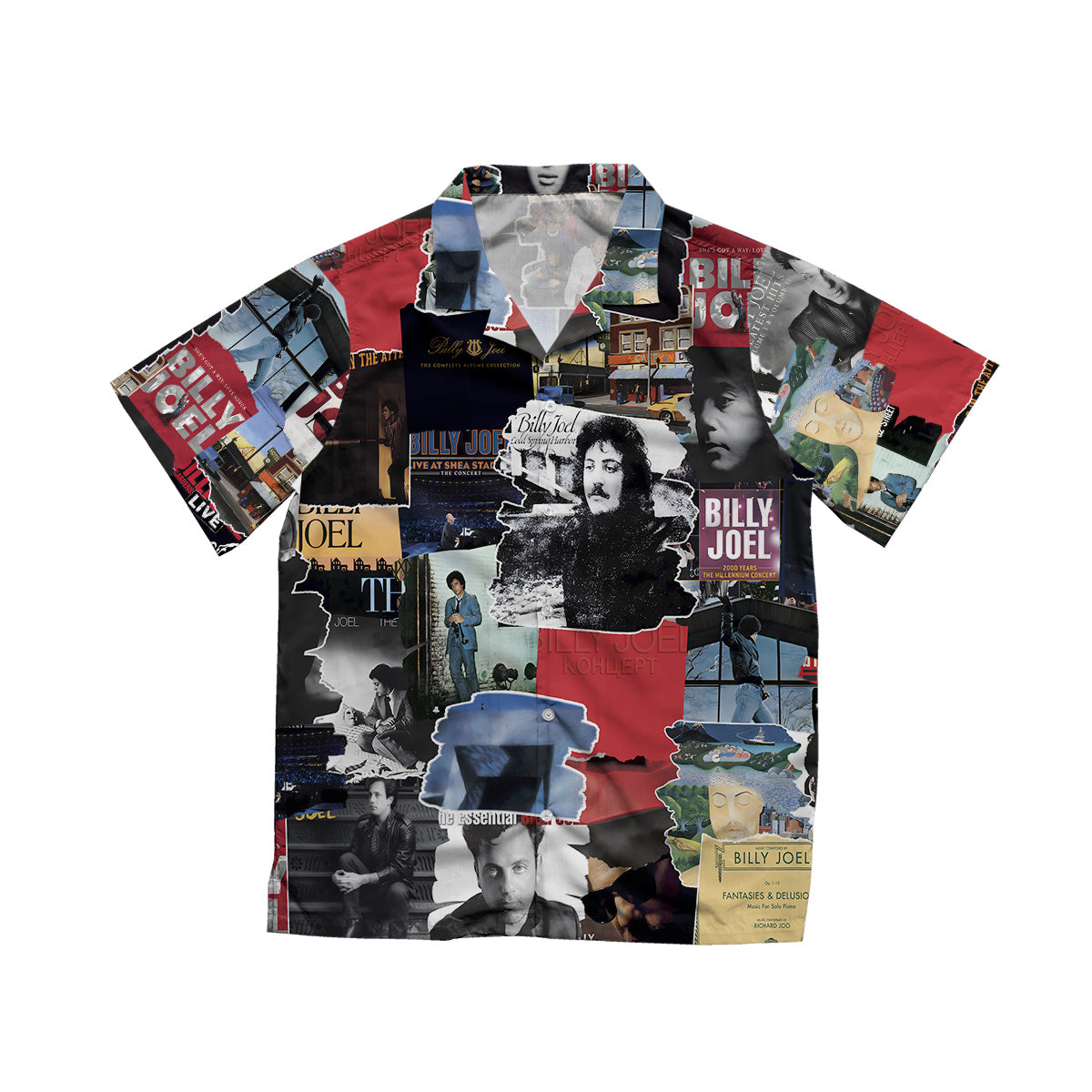 Billy Joel Albums Covers Collage Unisex Hawaiian Shirt