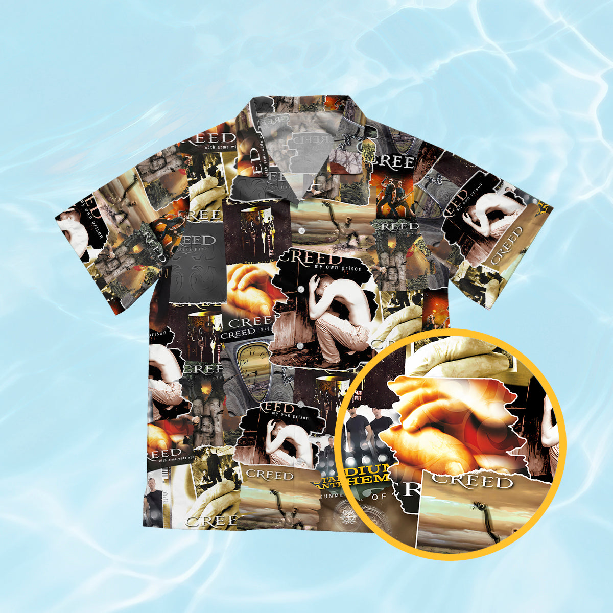 Creed Albums Covers Collage Unisex Hawaiian Shirt