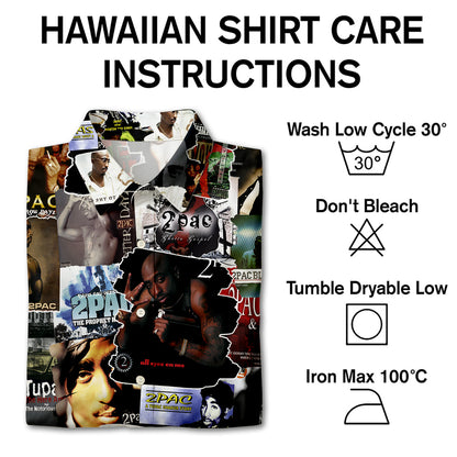 Tupac Albums Covers Collage Unisex Hawaiian Shirt