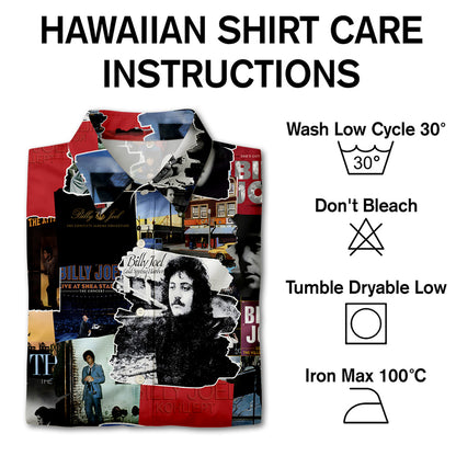 Billy Joel Albums Covers Collage Unisex Hawaiian Shirt