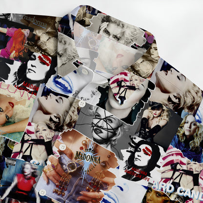Madonna Albums Covers Collage Unisex Hawaiian Shirt