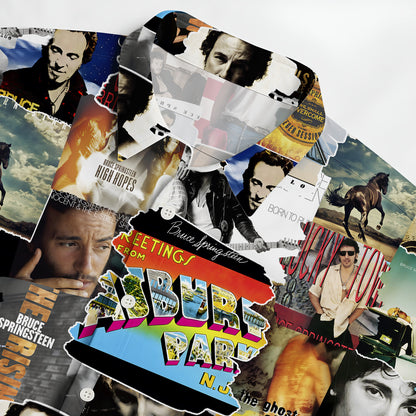 Bruce Springsteen Albums Covers Collage Unisex Hawaiian Shirt