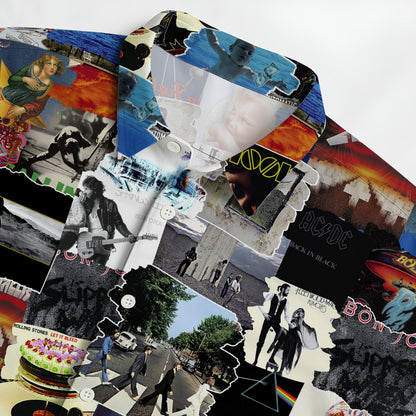 Essential Rock Albums Covers Collage Unisex Hawaiian Shirt