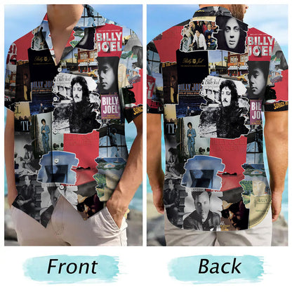 Billy Joel Albums Covers Collage Unisex Hawaiian Shirt