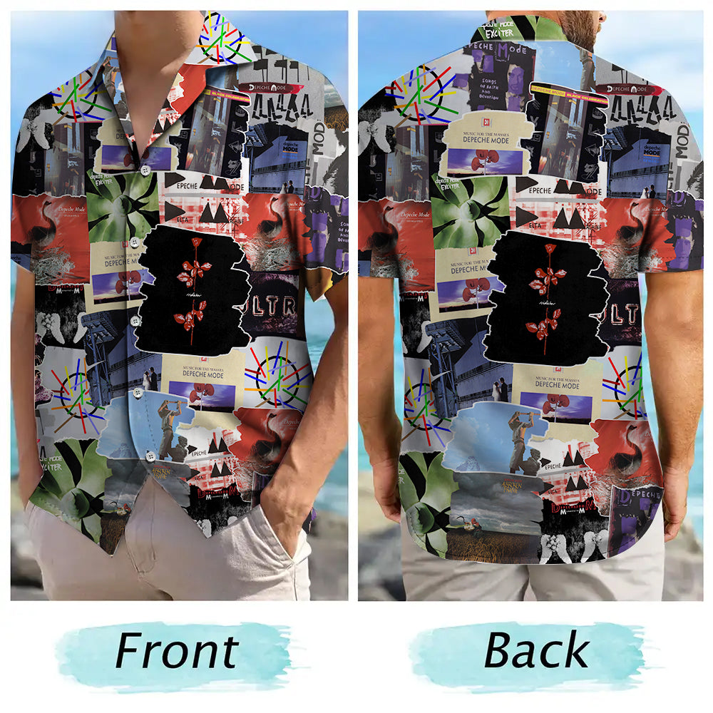 Depeche Mode Albums Covers Collage Unisex Hawaiian Shirt