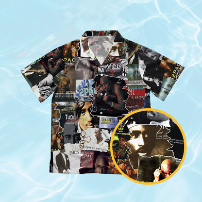 Tupac Albums Covers Collage Unisex Hawaiian Shirt