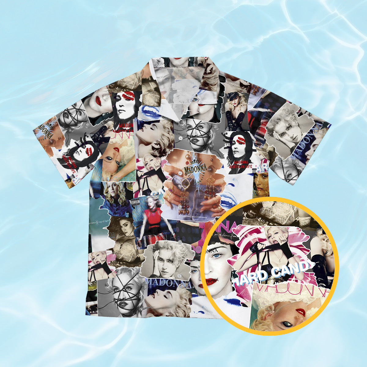Madonna Albums Covers Collage Unisex Hawaiian Shirt