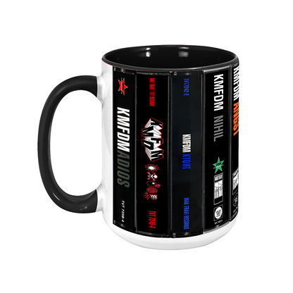 KMFDM Albums Cassette Collection Retro Accent Mug