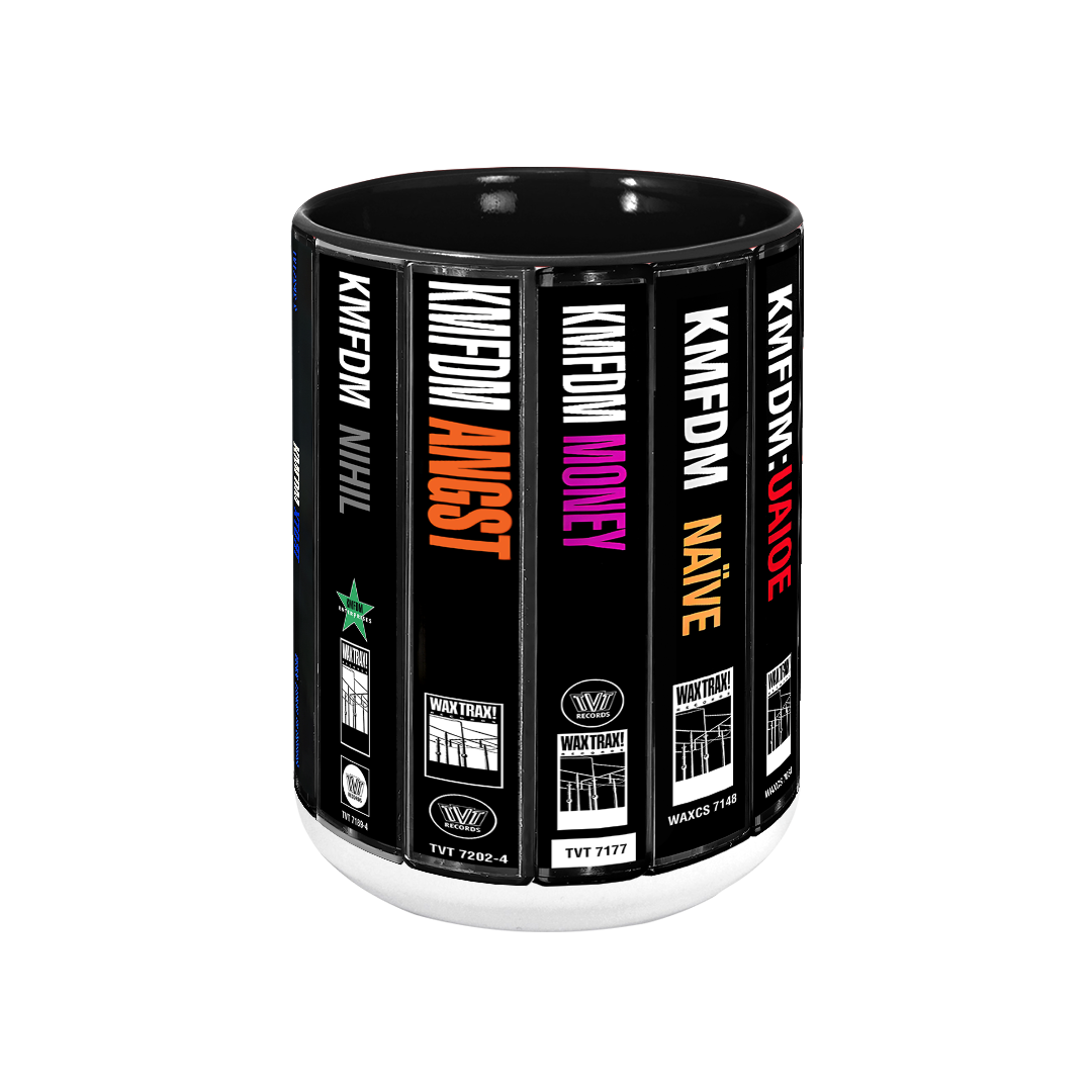 KMFDM Albums Cassette Collection Retro Accent Mug