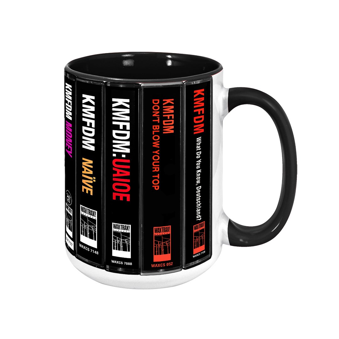 KMFDM Albums Cassette Collection Retro Accent Mug