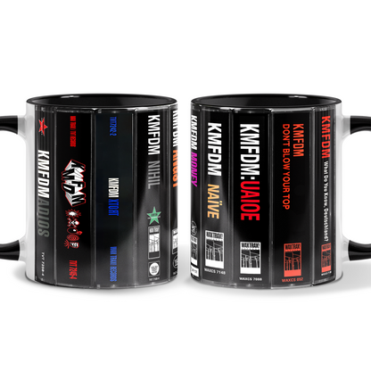 KMFDM Albums Cassette Collection Retro Accent Mug