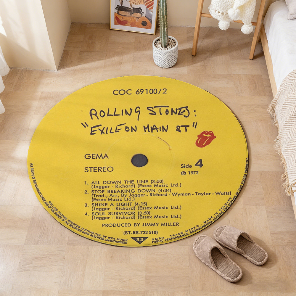 Rolling Stones – Exile On Main St. Album Music CD Round Rug