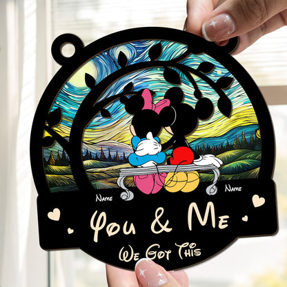 You & Me We Got This Mickey and Minnie 2-Layered Suncatcher