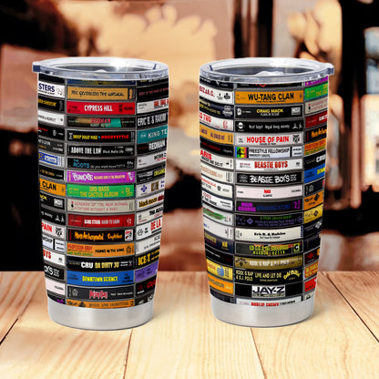 Classic 80’s & 90’s Hip Hop Tapes Cassette 20oz Tumbler