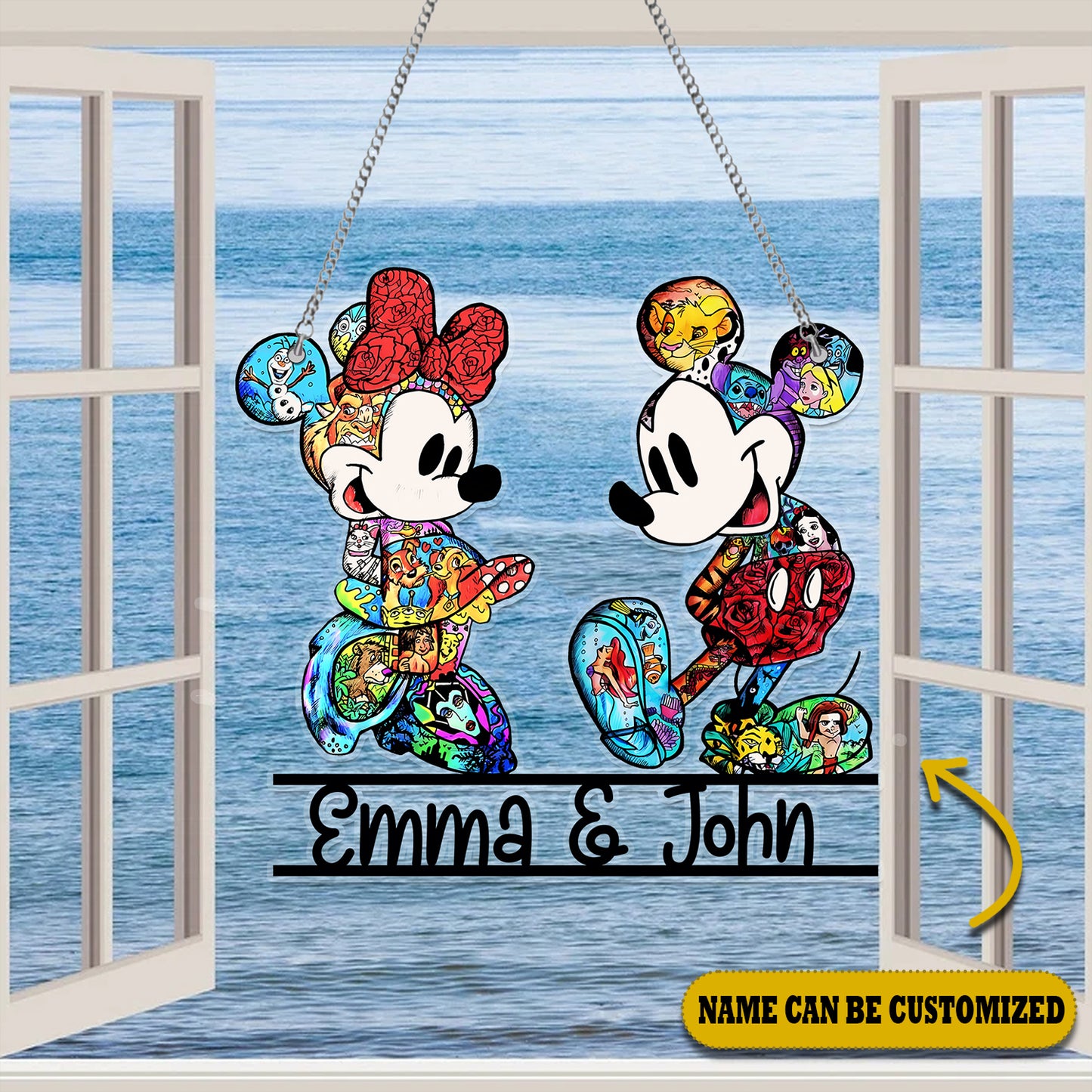 Couple Disney  Customized Acrylic Window