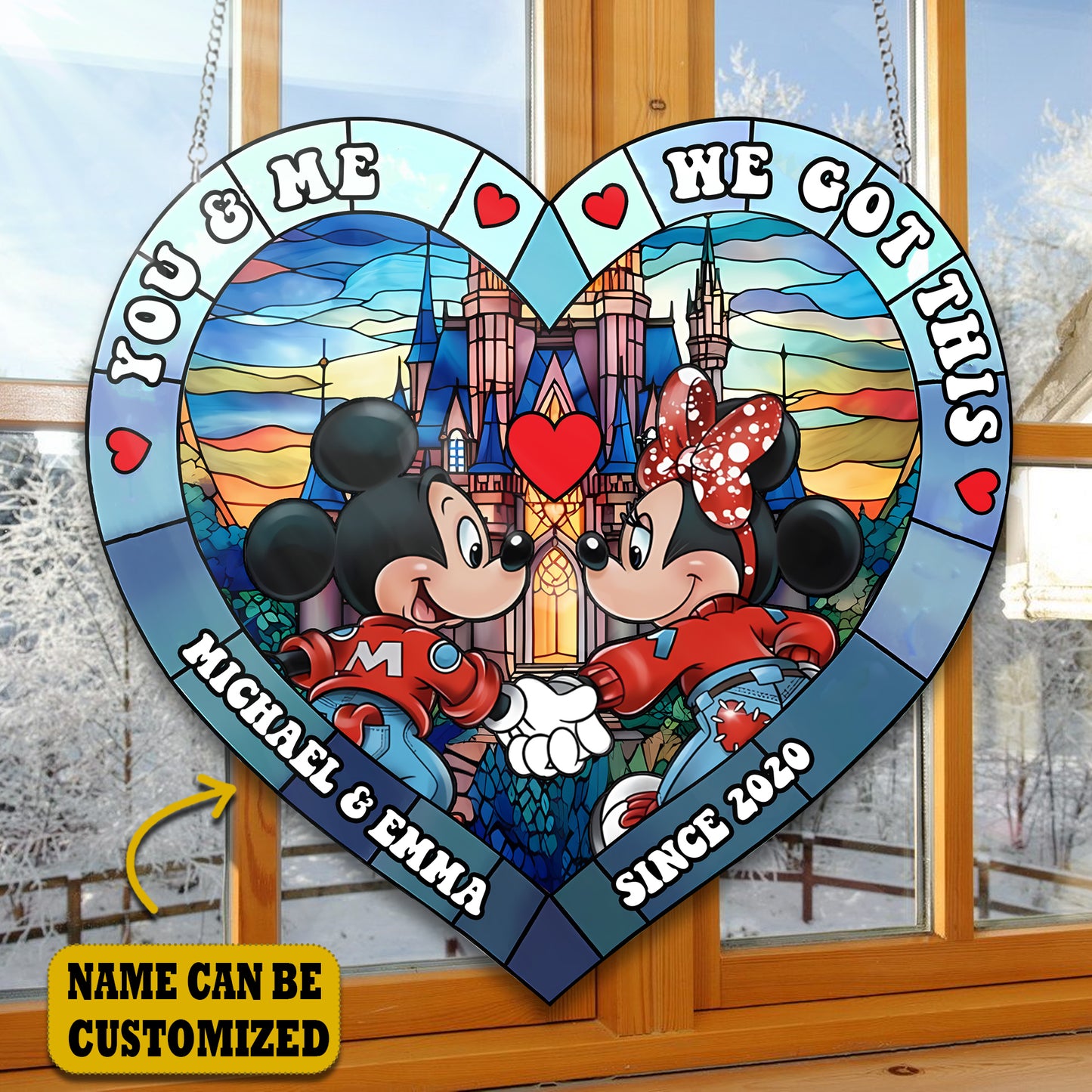 Couple Disney You & Me We Got This Customized Acrylic Window