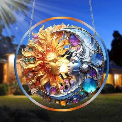 Sun & Moon Acrylic Window Hanging