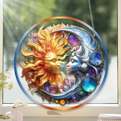 Sun & Moon Acrylic Window Hanging