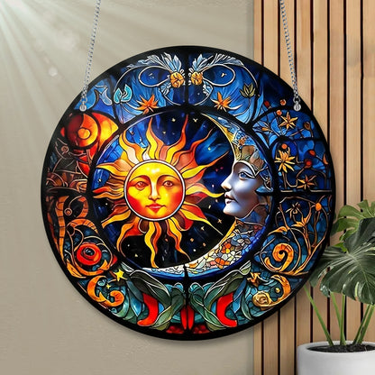 Sun & Moon Nature Acrylic Window Hanging