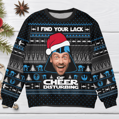 Custom Face Christmas Family Funny Star Wars Inspired – Personalized Photo Ugly Sweater