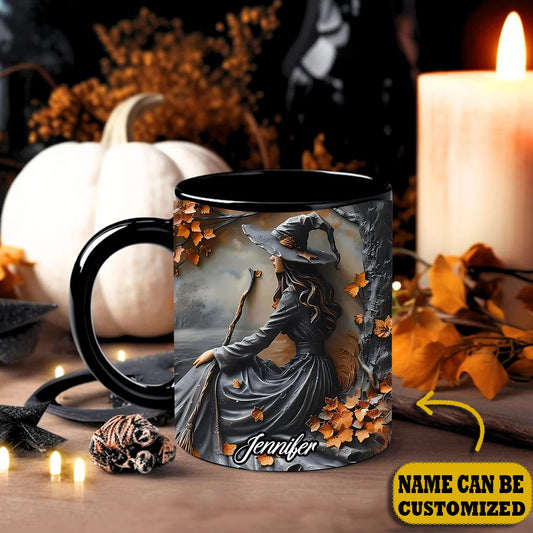 Beautiful Witch Fall Personalized Halloween Accent Mug