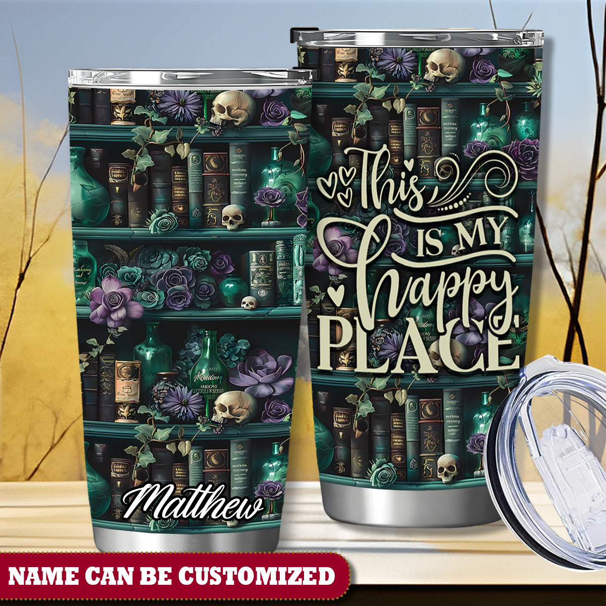 Book Library This Is My Happy Place Personalized 20Oz Tumbler