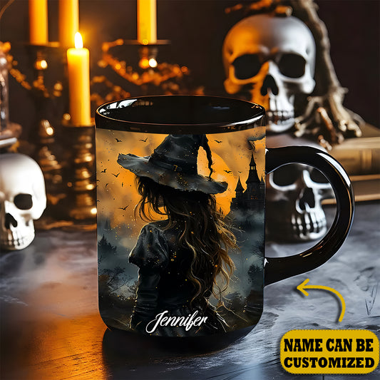 Beautiful Witch Castle Personalized Halloween Accent Mug