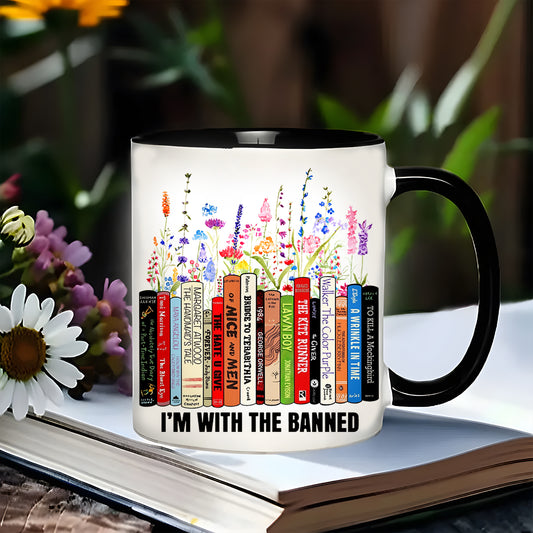 Woman Book I'm With The Banned Accent Mug