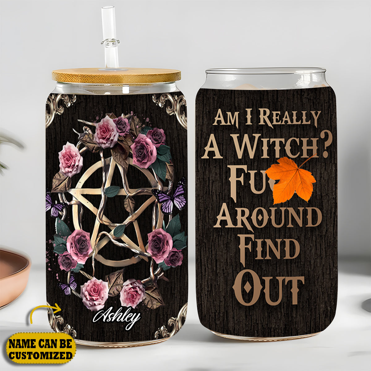 Witch Am I Really A Witch 16Oz Glass Tumbler