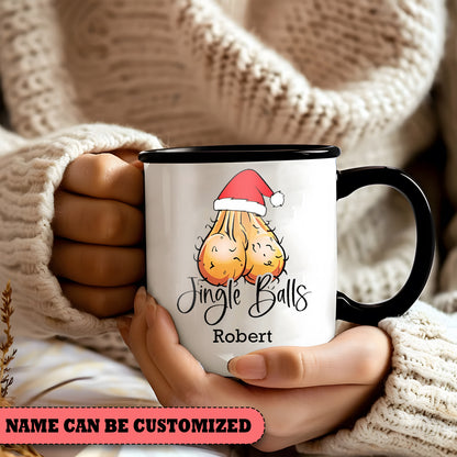 Funny Christmas Jingle Balls Personalized Accent Mug