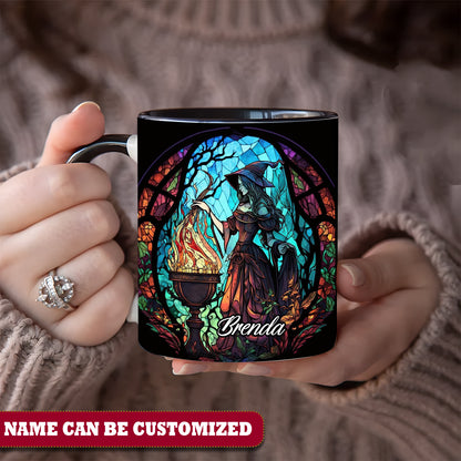 Beautiful Witch Magical  Personalized Halloween Accent Mug