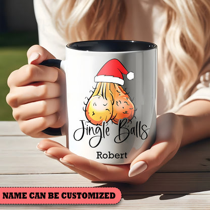 Funny Christmas Jingle Balls Personalized Accent Mug