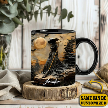 Beautiful Witch Nature Personalized Halloween Accent Mug