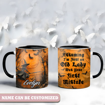 Witch Assuming I'm Just An Old Lady Personalized Accent Mug