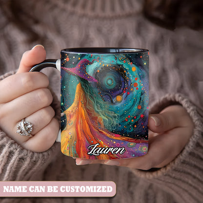 Beautiful Colorful Witch Personalized Accent Mug