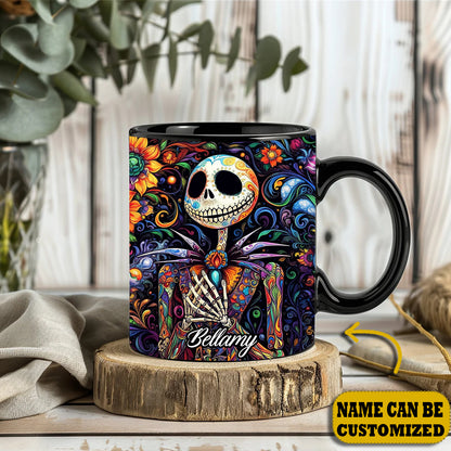 Halloween Flower Personalized Accent Mug