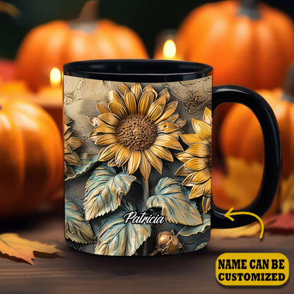 Beautiful Sunflower 2 Vintage Personalized Accent Mug