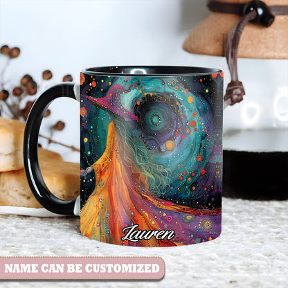 Beautiful Colorful Witch Personalized Accent Mug