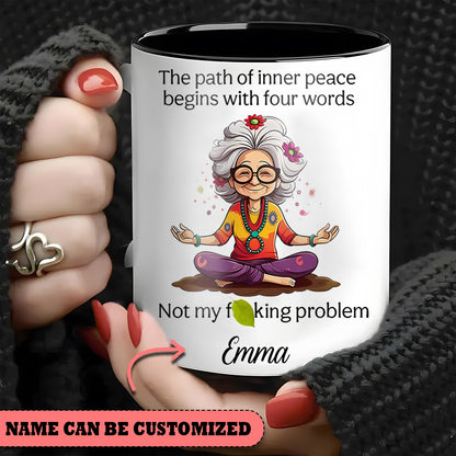 Funny Yoga Personalized Accent Mug