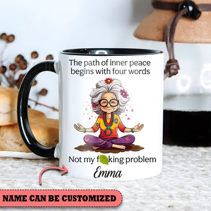 Funny Yoga Personalized Accent Mug